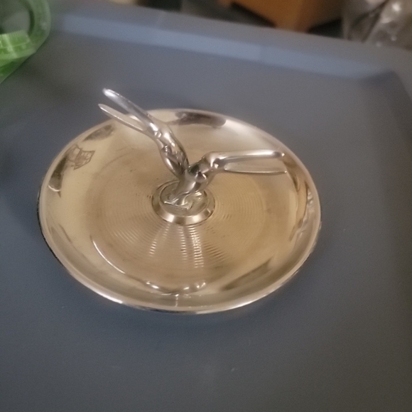 Vintage Art Deco Round Chrome Ashtray Made In USA 5 3/4". - Picture 1 of 7